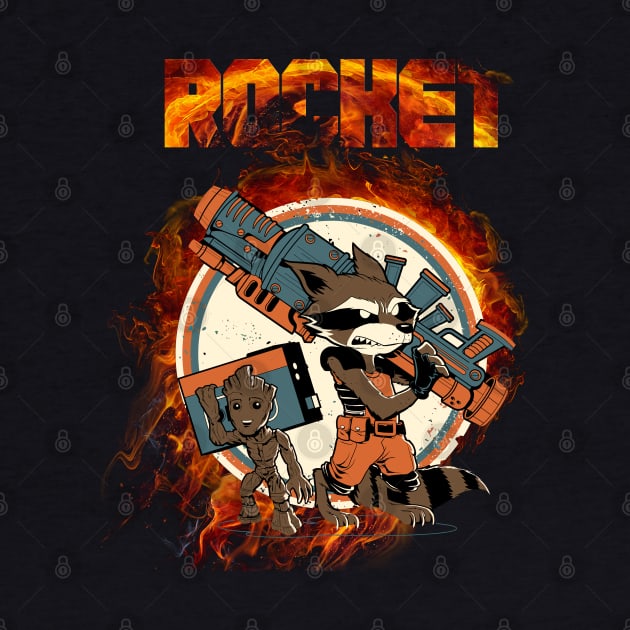 Rocket art Fire by Helm Store